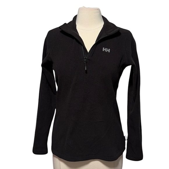 Helly Hanson Daybreaker 1/4 Zip Black Fleece Polartec Jacket Size Medium - Picture 9 of 16